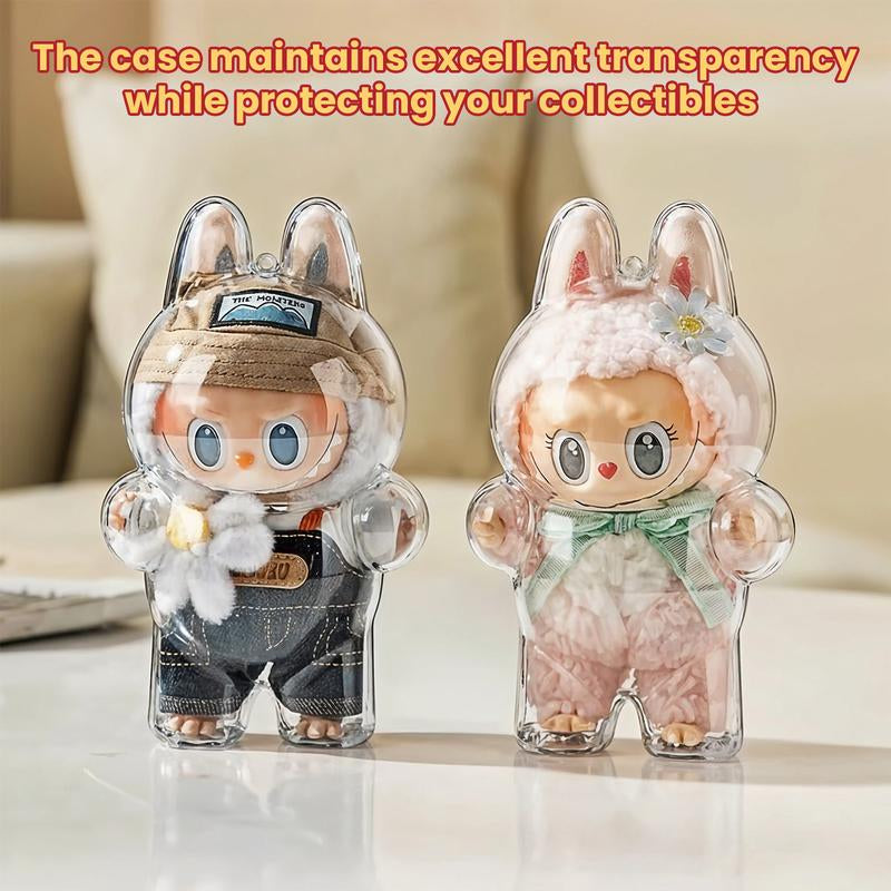 Protective Case for LABUBU Have a Seat Series - Crystal Clear Display Box for the Monsters Figures - Dustproof & Scratch-Resistant,Accessory,Gift Showcase (Doll Not Included)