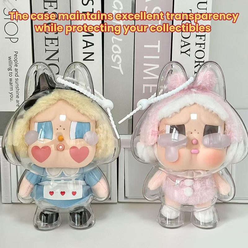 Protective Case for LABUBU Have a Seat Series - Crystal Clear Display Box for the Monsters Figures - Dustproof & Scratch-Resistant,Accessory,Gift Showcase (Doll Not Included)