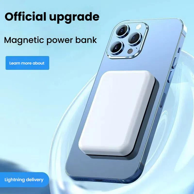 Magnetic Wireless Fast - Charging Power Bank with a Capacity of 10,000Mah, Supporting 20W PD Fast Charging. It Comes with a USB - C Data Cable and Is Compatible with the Entire Iphone 16/15/14/13/12 Series (Pro/Mini/Pro Max). Charger Portable Power Bank