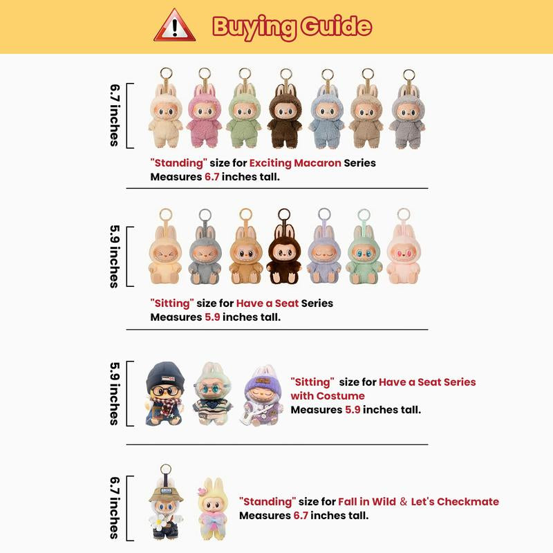 Protective Case for LABUBU Have a Seat Series - Crystal Clear Display Box for the Monsters Figures - Dustproof & Scratch-Resistant,Accessory,Gift Showcase (Doll Not Included)